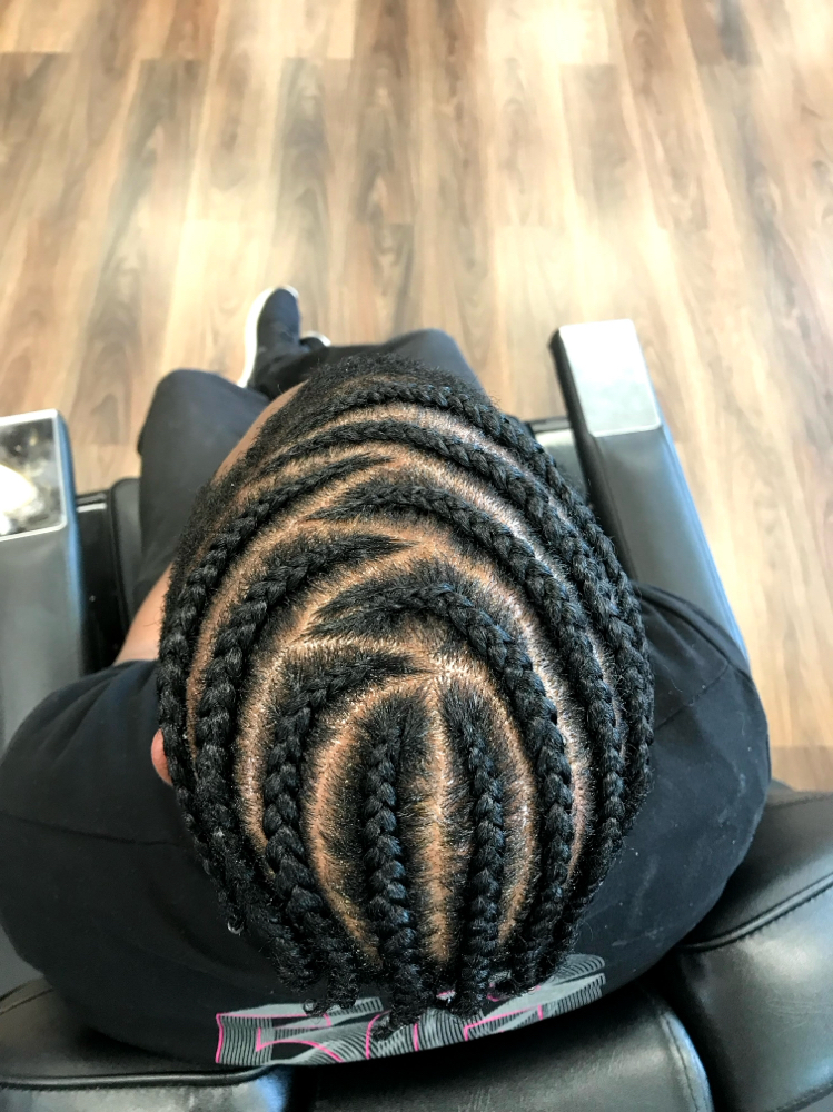 Simple Cornrow Designs at MsFingaFades in Lowell, NC