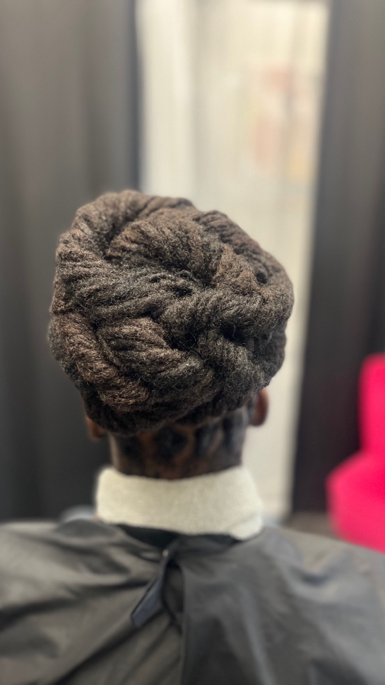 Wash re-twist wrapped ponytail  bun