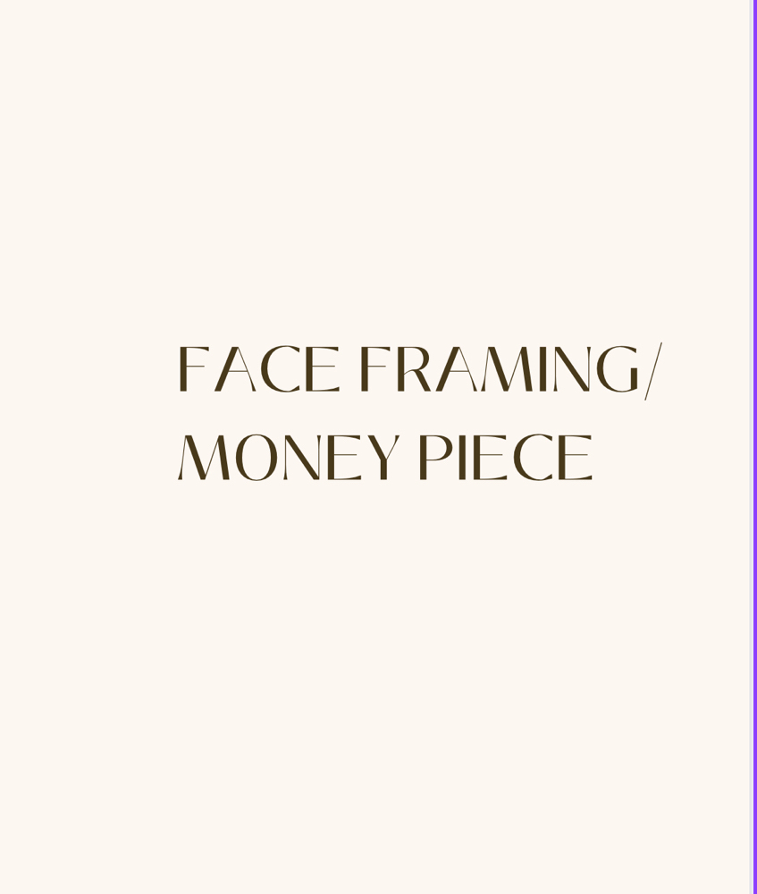 Face Framing/ Money Piece