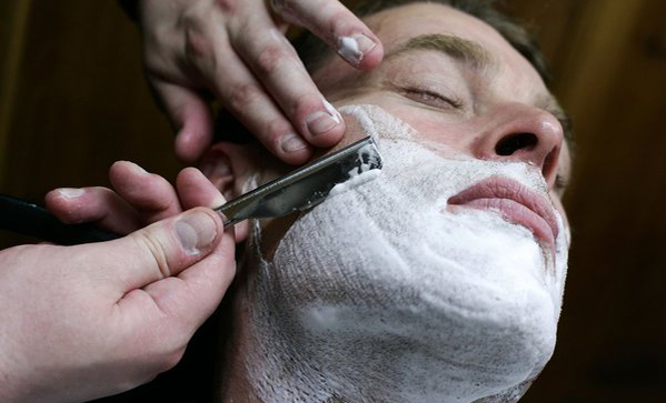 Straight Razor Face Shave w/ Barber
