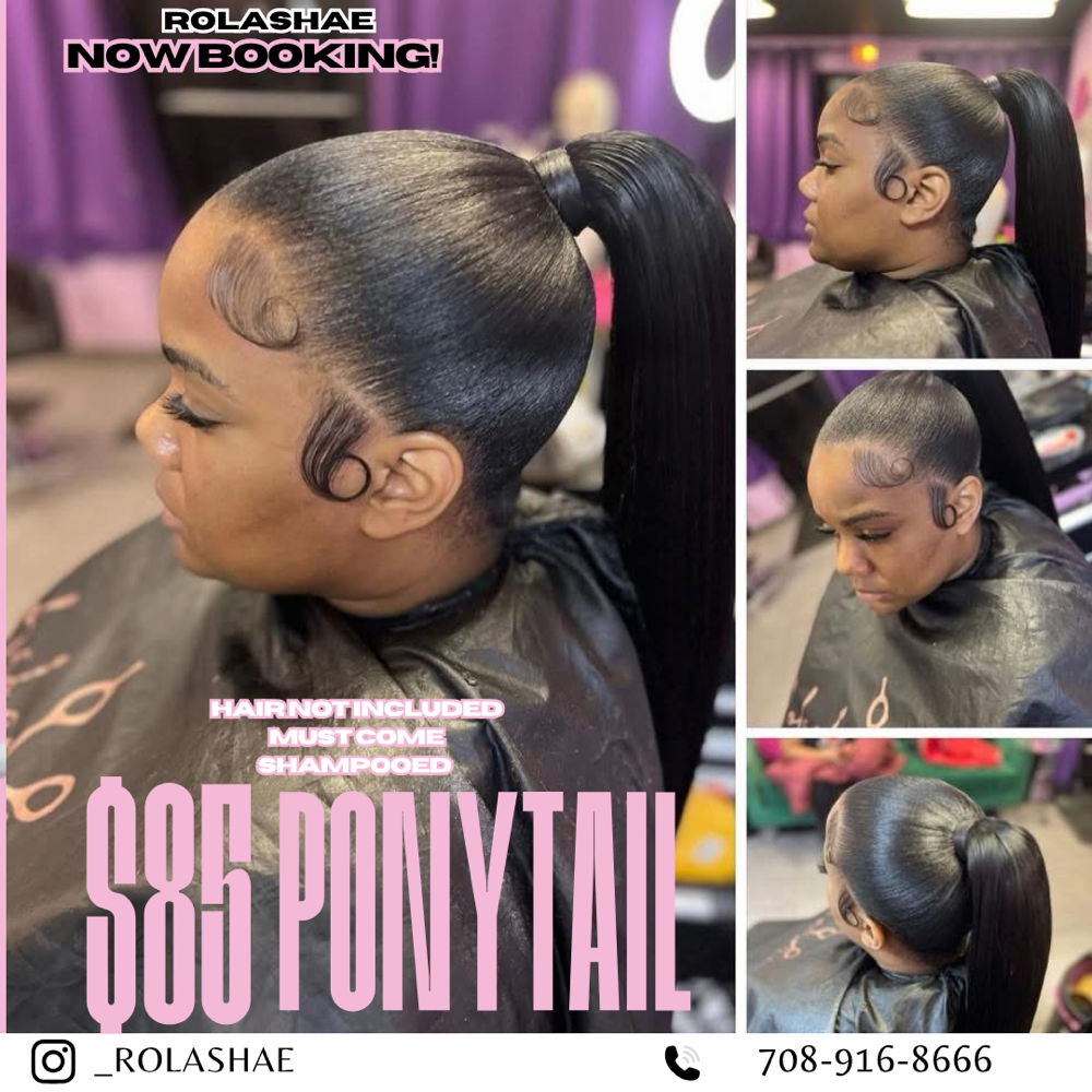 $85 Ponytail Special at Rolashae Hair in Markham, IL