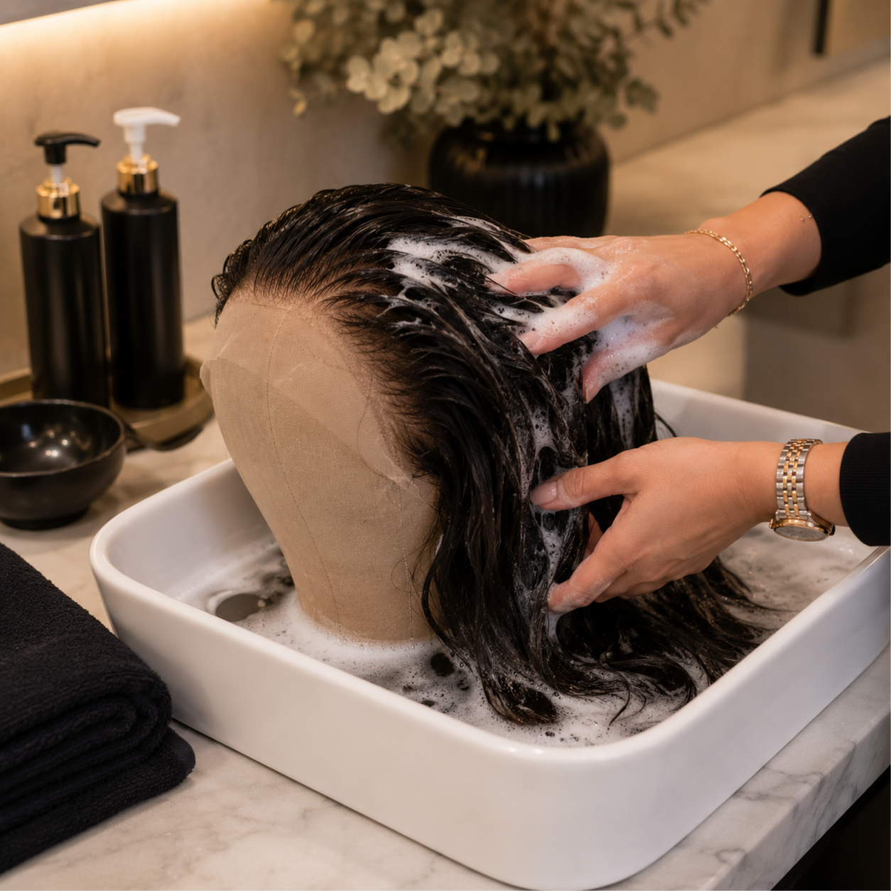 Wig Wash at Natural Hair Center in Aventura, FL