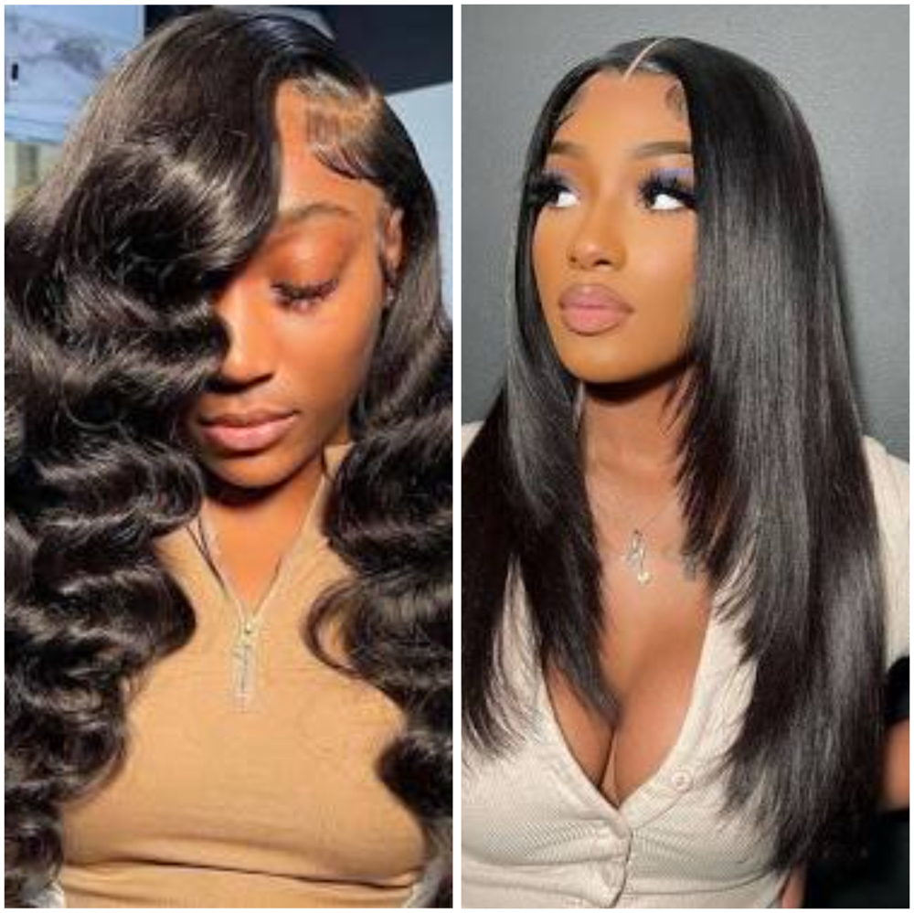 Middle/side Part Quick Weave