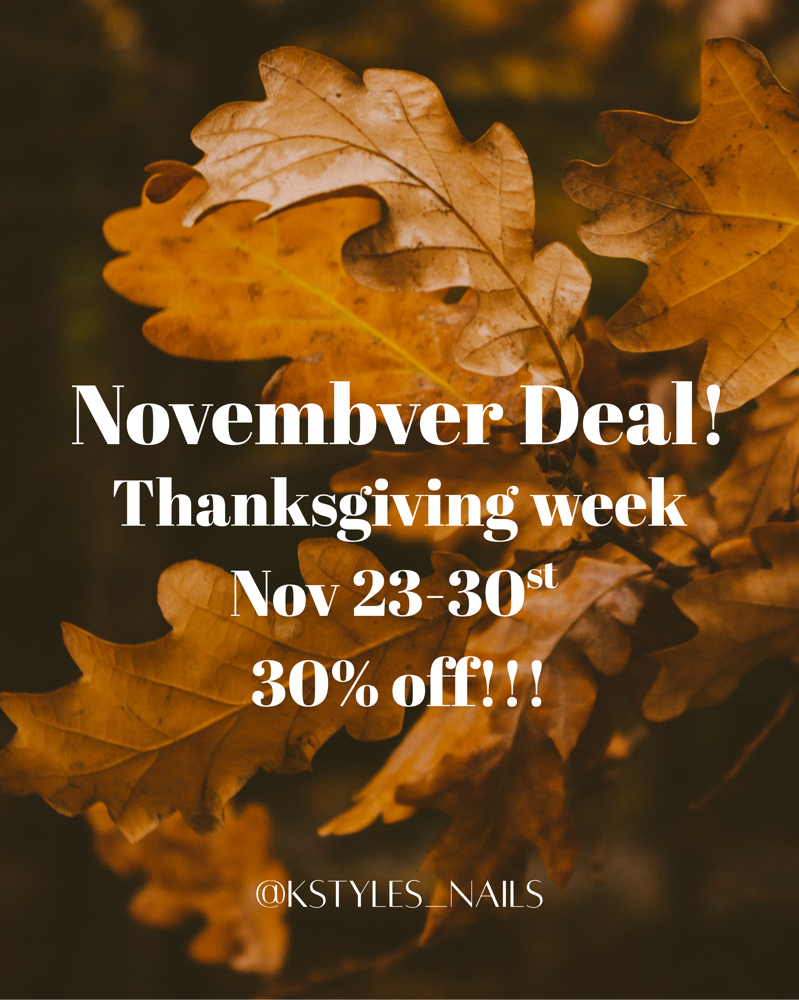 Thanksgiving Deal!