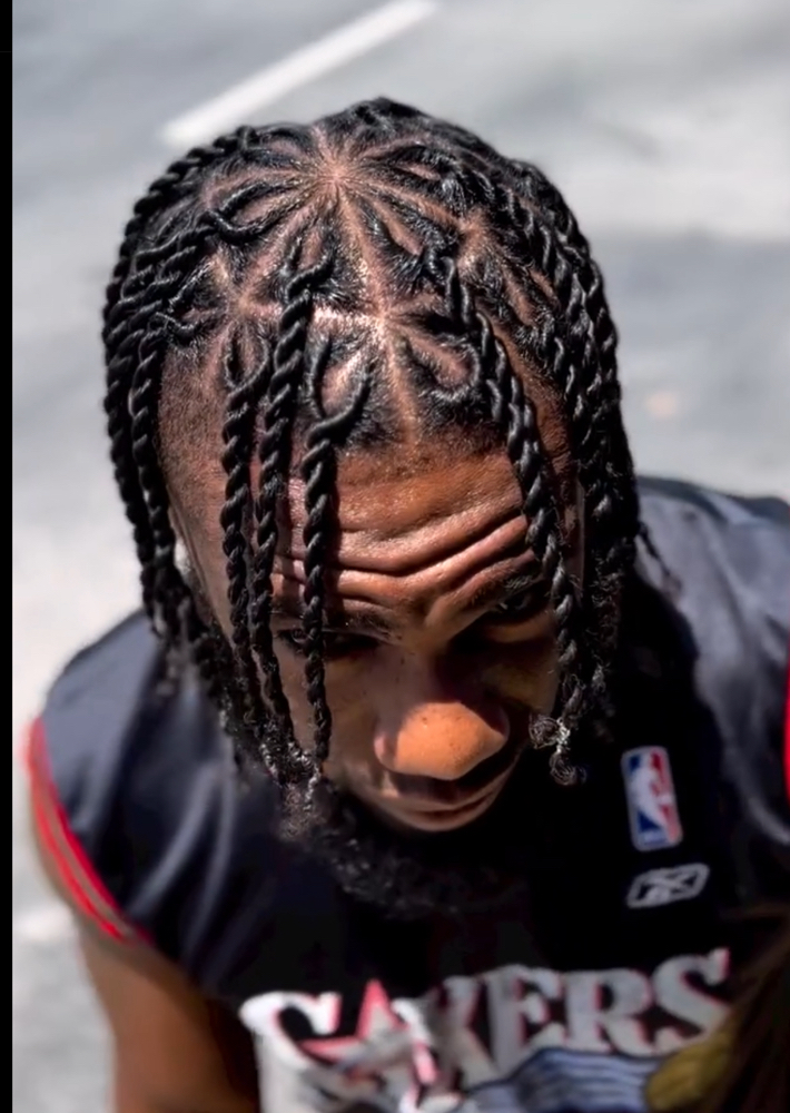 Mens Invisible Locs (2 Strand)
