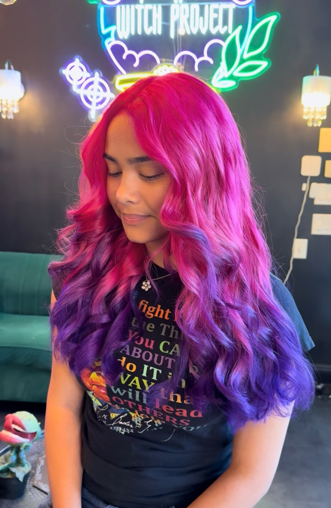Bleach Out + Vivid Overlay at Violet Visions in Claremont, CA