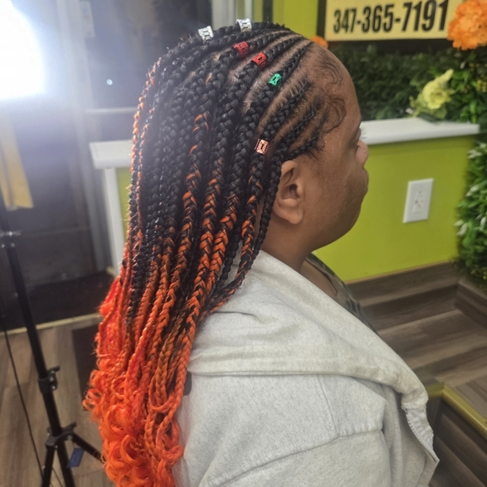 Cornrow & Box/twist (Medium at D&M Hairstudio in Brooklyn, NY