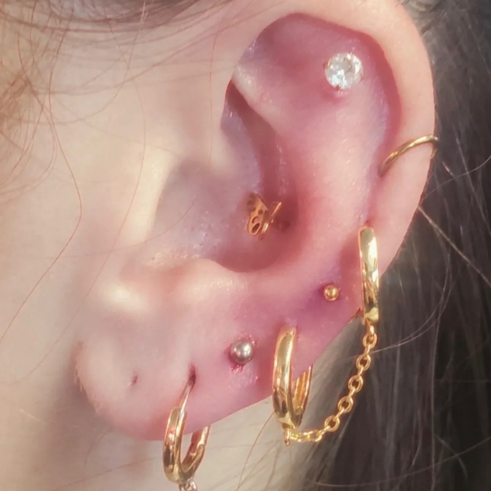 Single Lobe Piercing at Stingers Tattoo and More in Boise, ID