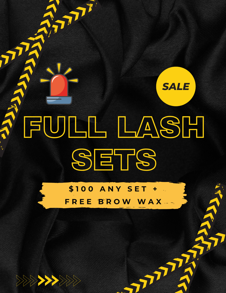 Full Lash Set Promo & Brow Wax