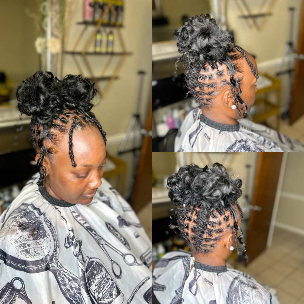 Loc Maintenance W/ Messy Buns