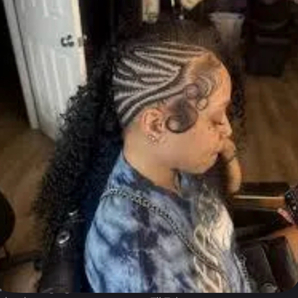 Half Braids Half Quick Weave at FinessedBeautybar in Evans Mills, NY