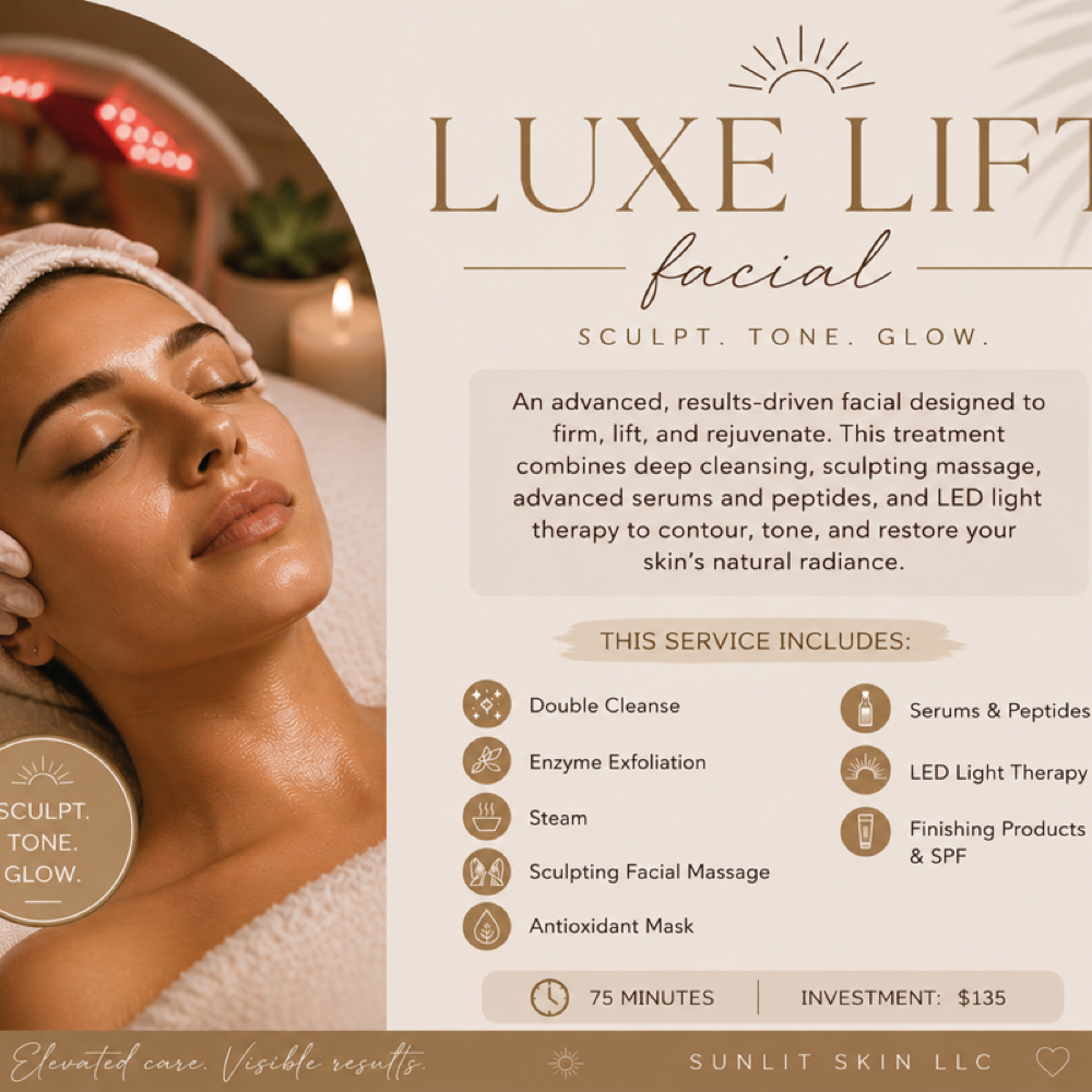 Luxe Lift Facial at The House of Blondes in Summerville, SC