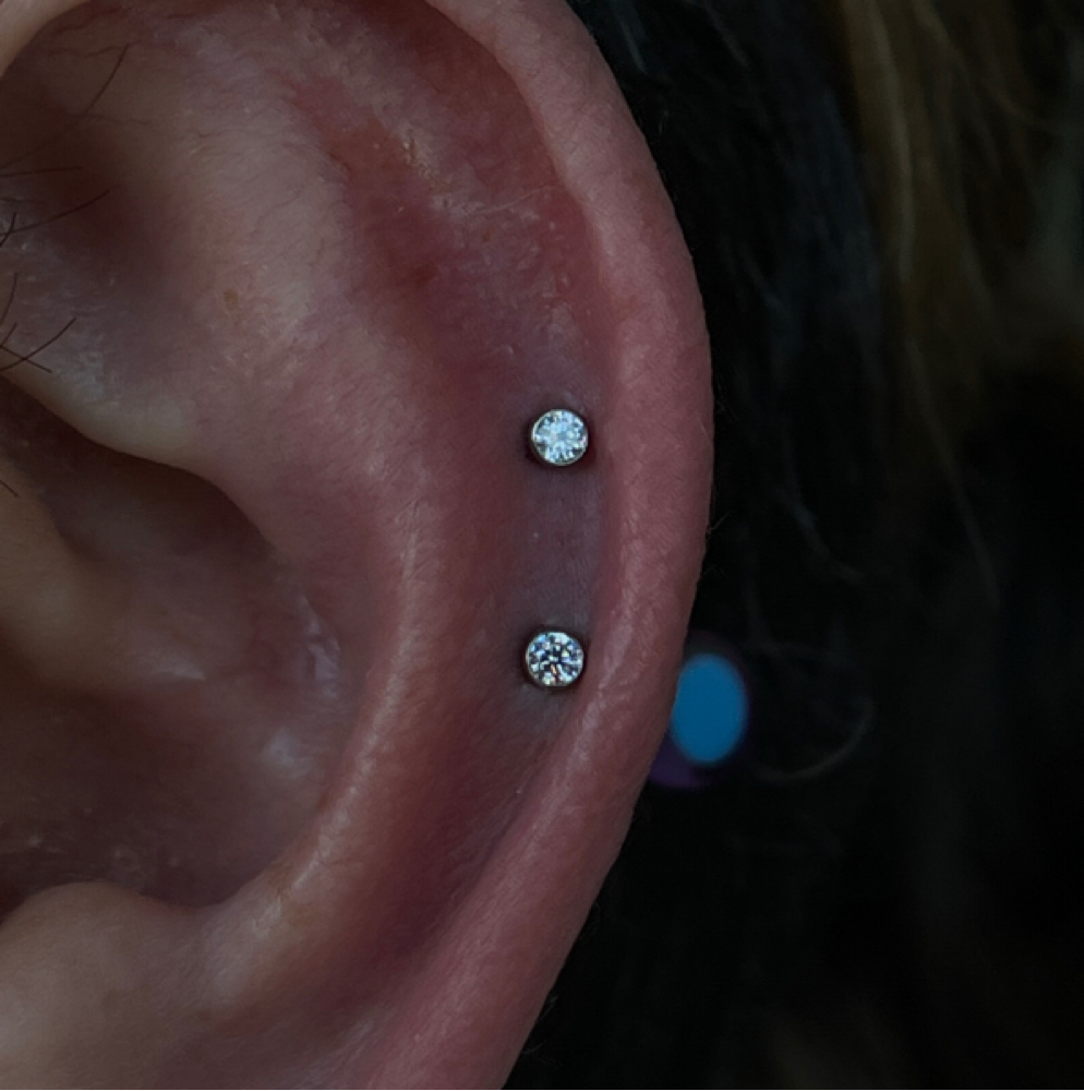 Helix (double) at Artistry Tattoo & Piercing Parlor in San antonio, TX