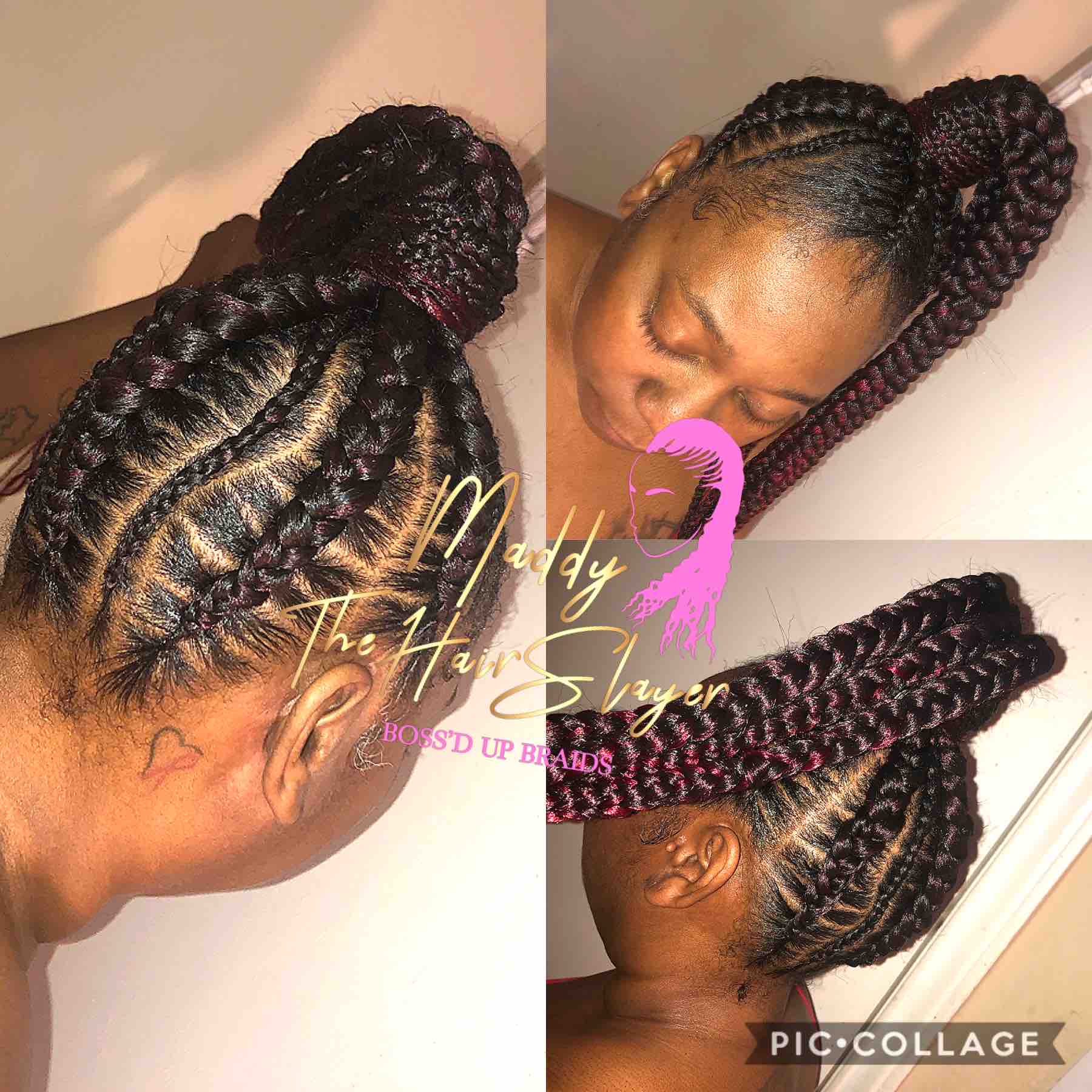 Stitch braid Feed in Ponytail