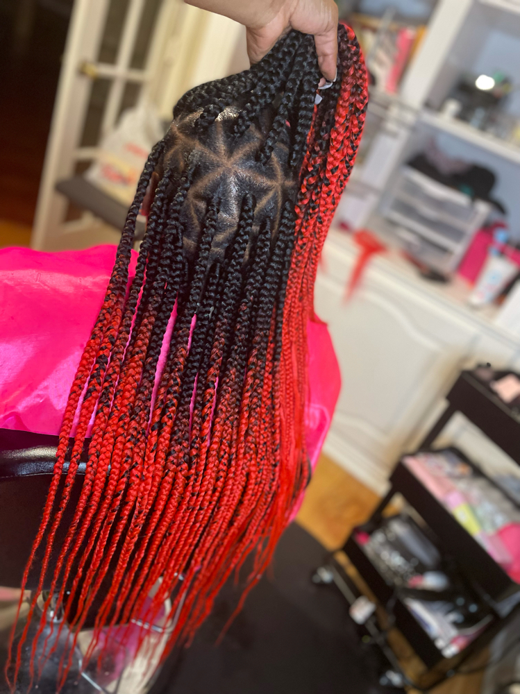 Triangle Part Box Braids Wasit