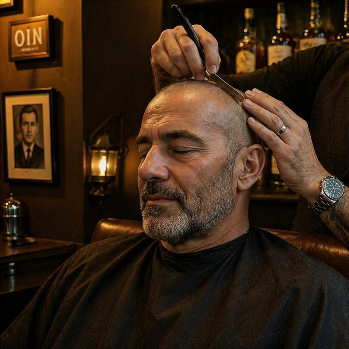 Head Shave at RACCIATTI'S GENTLEMEN'S GROOMING LOUNGE in Williamsburg, VA