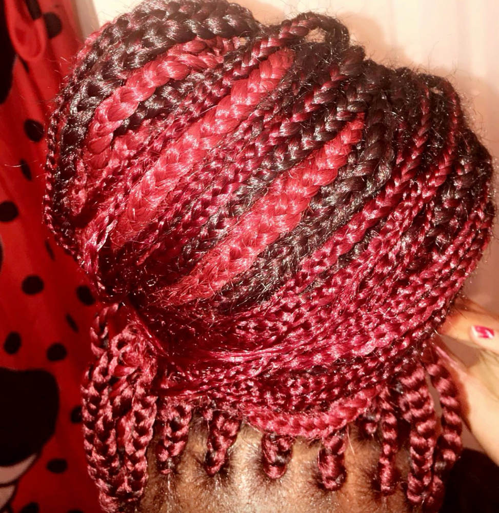 Waist/Bottom -> Box Braids
