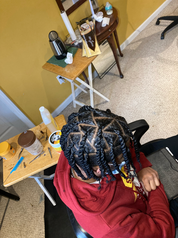 Two Strand Twist Half Head