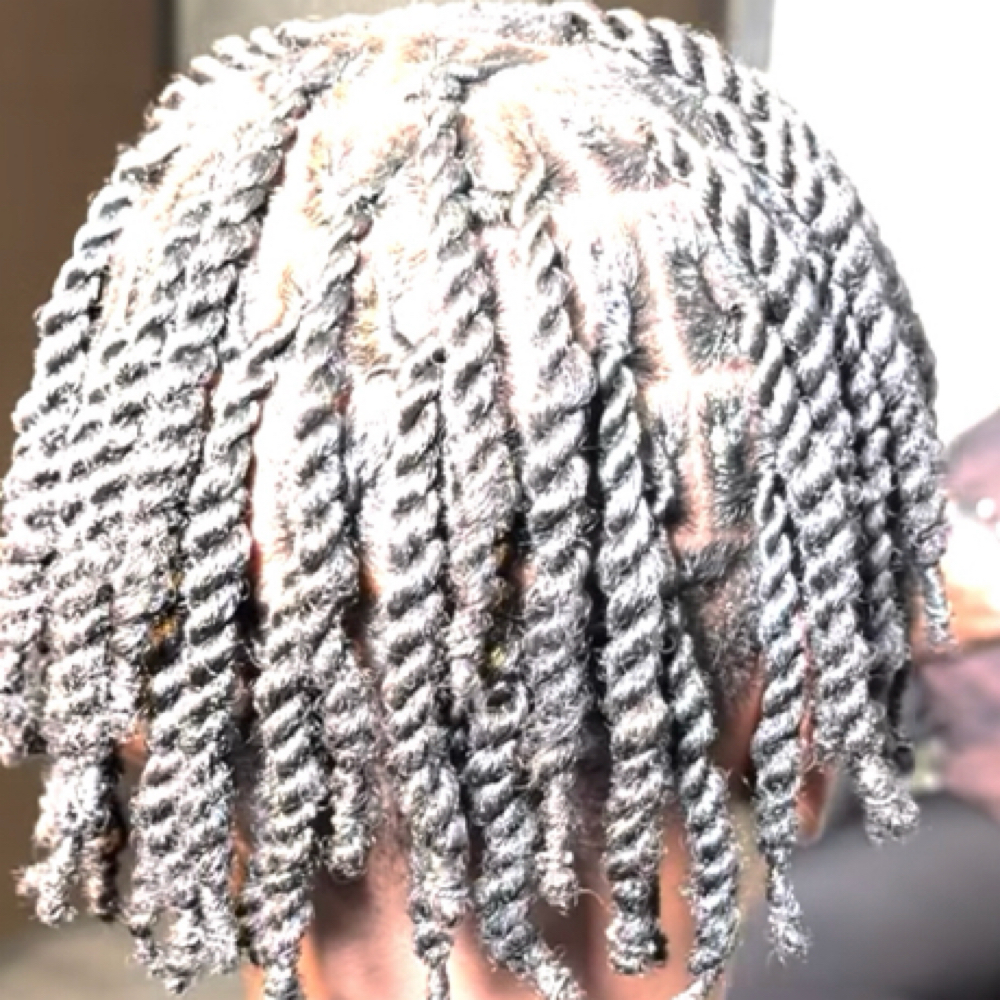 Dreadlock Twist at Yunis hair braiding in Belleville, MI