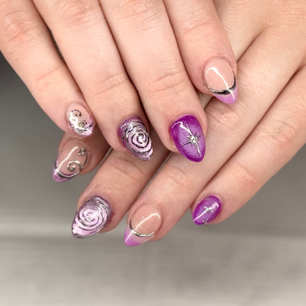 Iconic Nail Art at Busy beautyz in Lubbock, TX