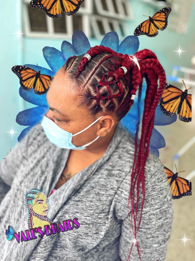 ponytale braids w. extencion