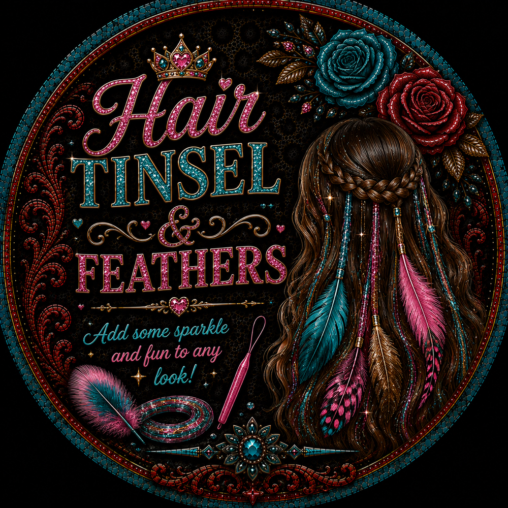 Hair Tinsel & Feathers at Maks Glamm in Weatherford, TX