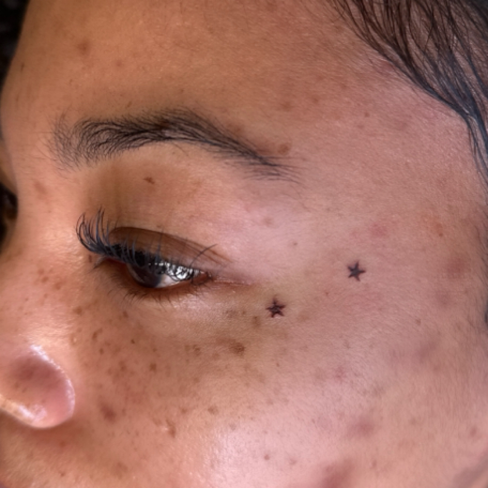 Shaped Freckles (Heart, Star, etc) at Inked by Sam Cosmetic Tattoo in Thousand Oaks, CA