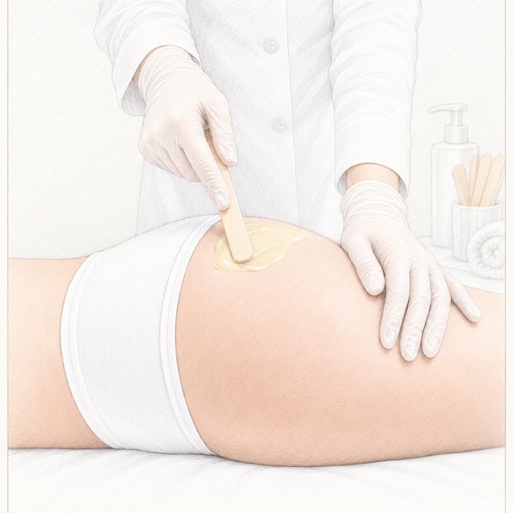 Full butt waxing at Skin Reboot Spa Clinic in Cary, NC