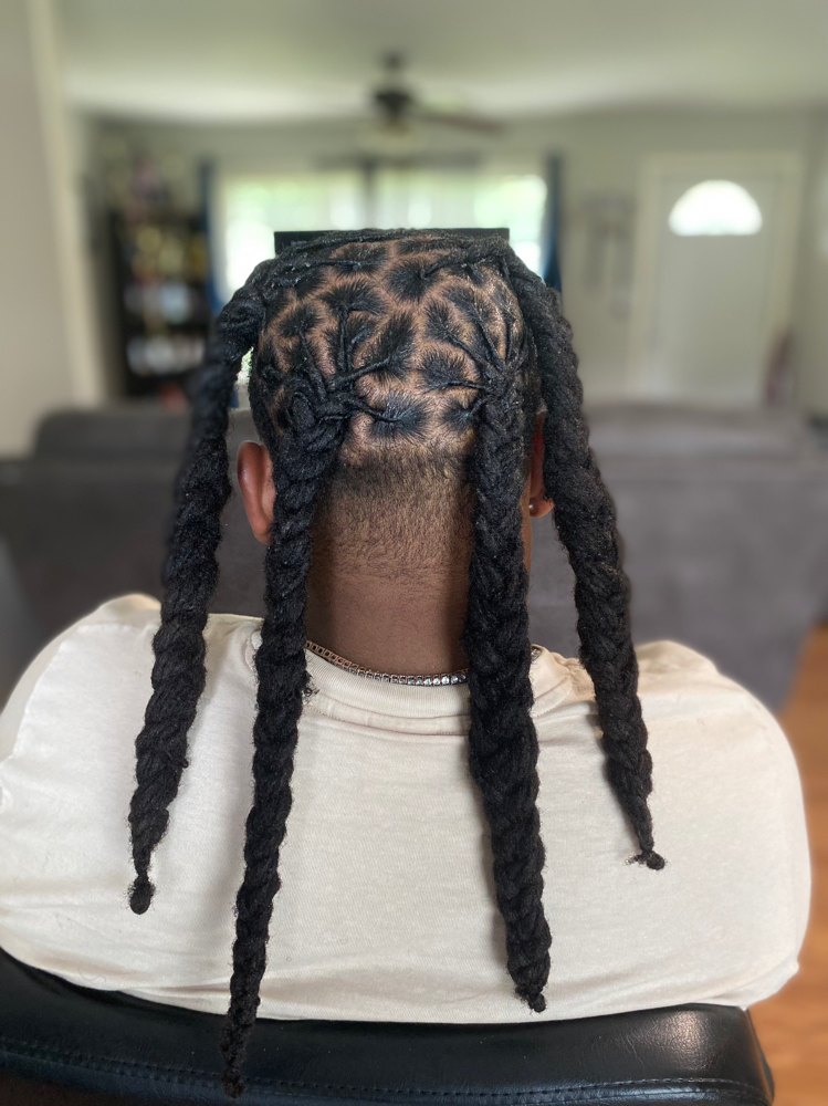 Loc Retwist & Style (Half Head)