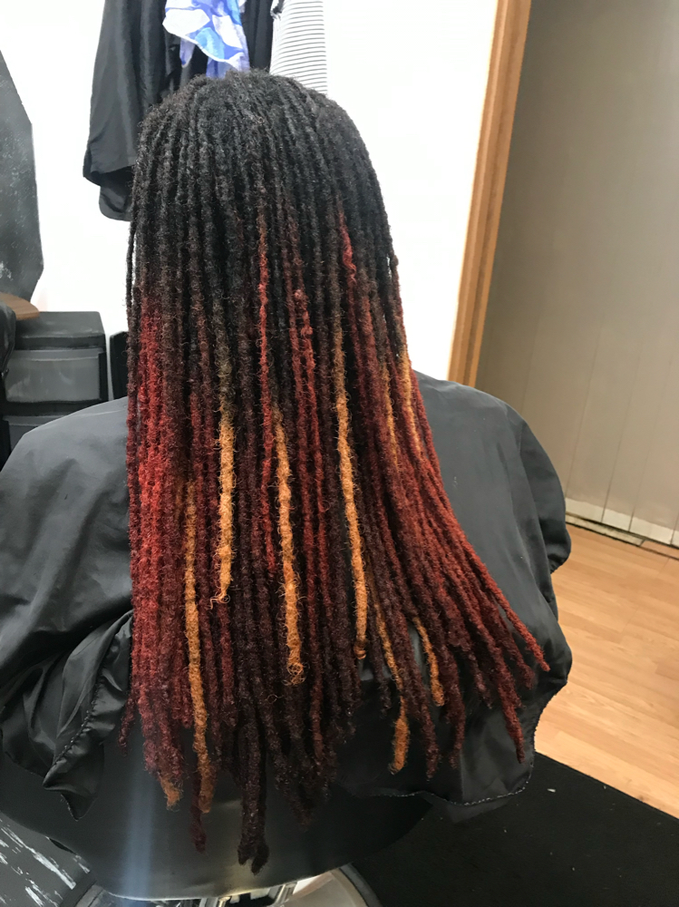 Loc Retwist, Style & All Over Color