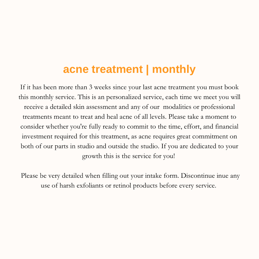 Acne Treatment | Monthly