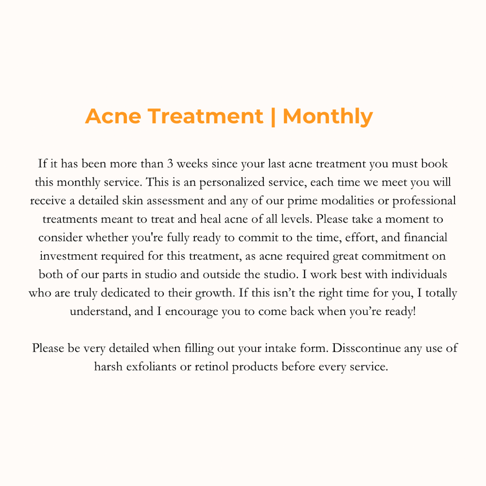 Acne Treatment | Monthly