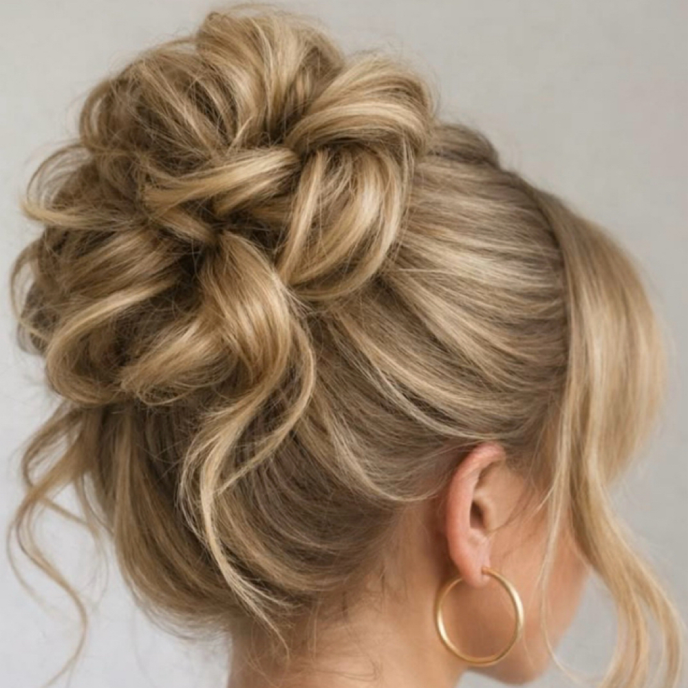 Updo at Gracie Lou’s Rustic Roots in Kasson, MN