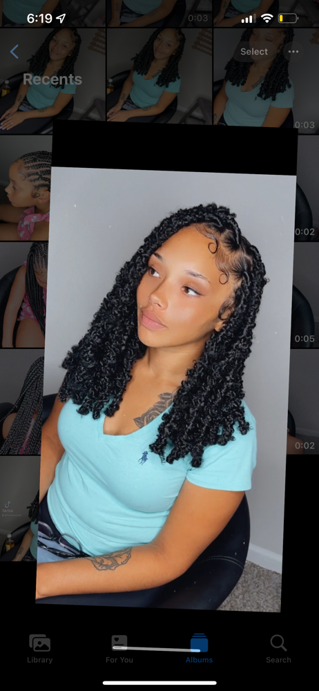Short Fluffy Butterfly Locs