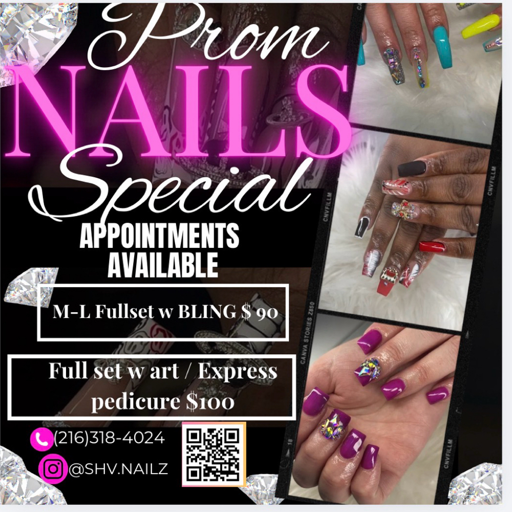 FULL SET W Art /Express pedi at Shv.Nailz in Kent, OH