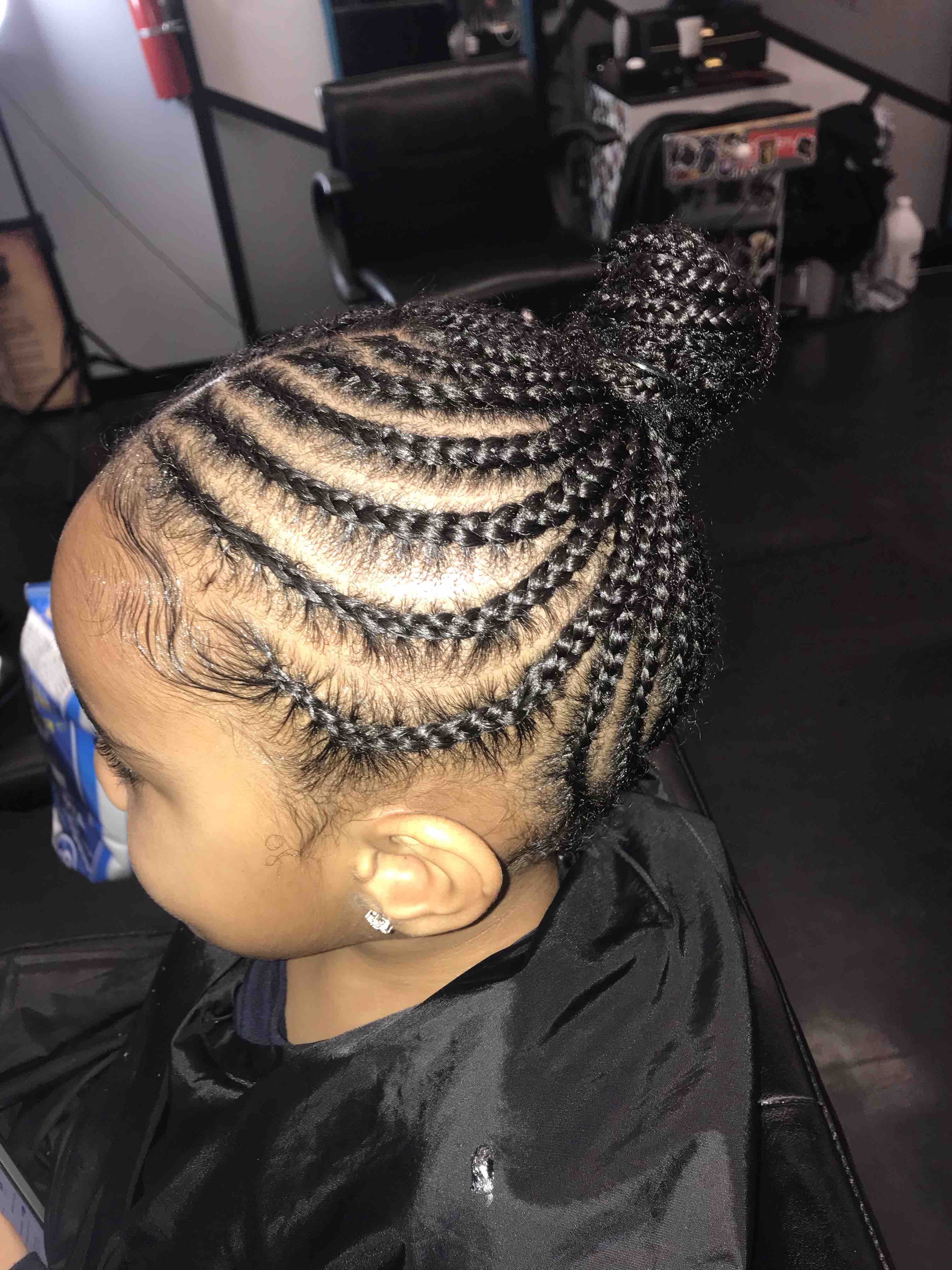 Natural Cornrows No Hair Kids