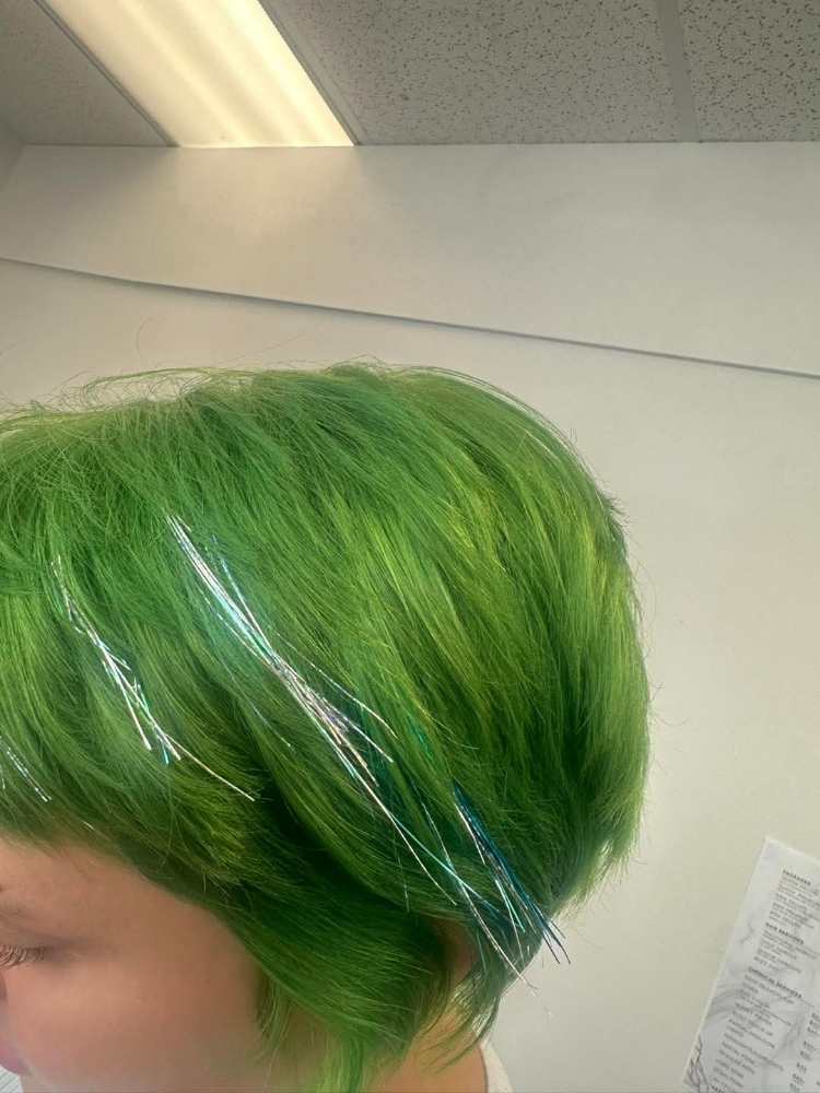 Multicolored Tinsel Install