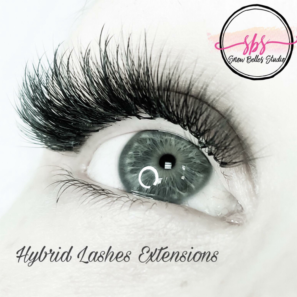 Hybird Lashes Extensions at Snow Belles Studio-Luxury Beauty in Round Rock, TX