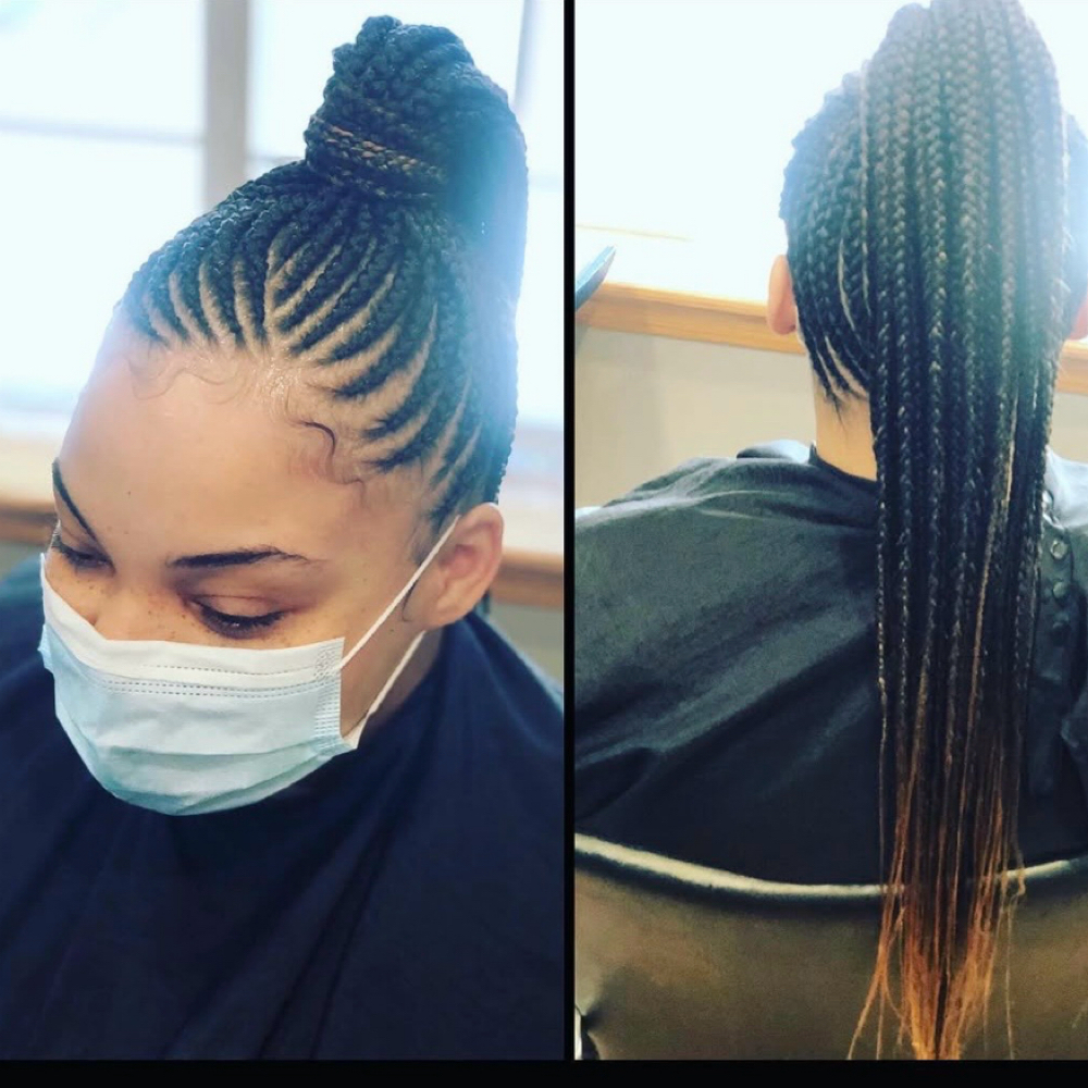 Small Braids Into A Ponytail at DeeplyRootedSalon in Iowa City, IA