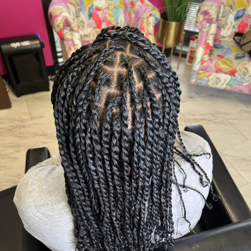 2 Strand Twist Braided At Root