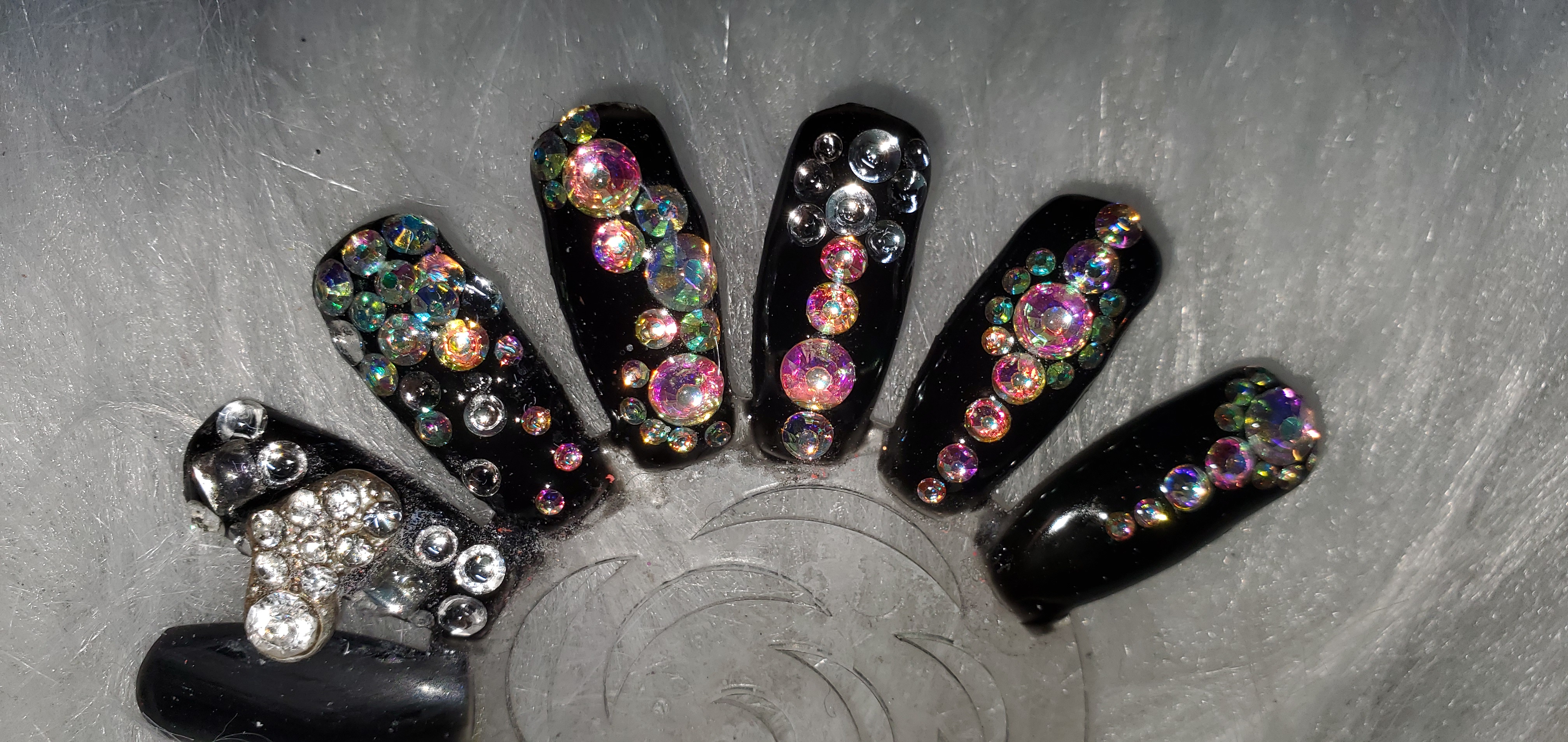 Bling Nail With Charms(2 For)