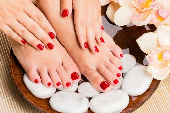 Pedicure & Acrylic Balance With Gel