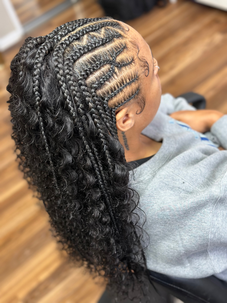 Half sew In Half Braids
