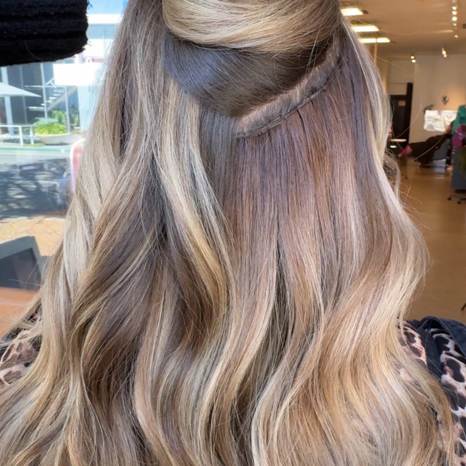 Weft Extensions 1 Row at Lighten with Josie in Sacramento, CA