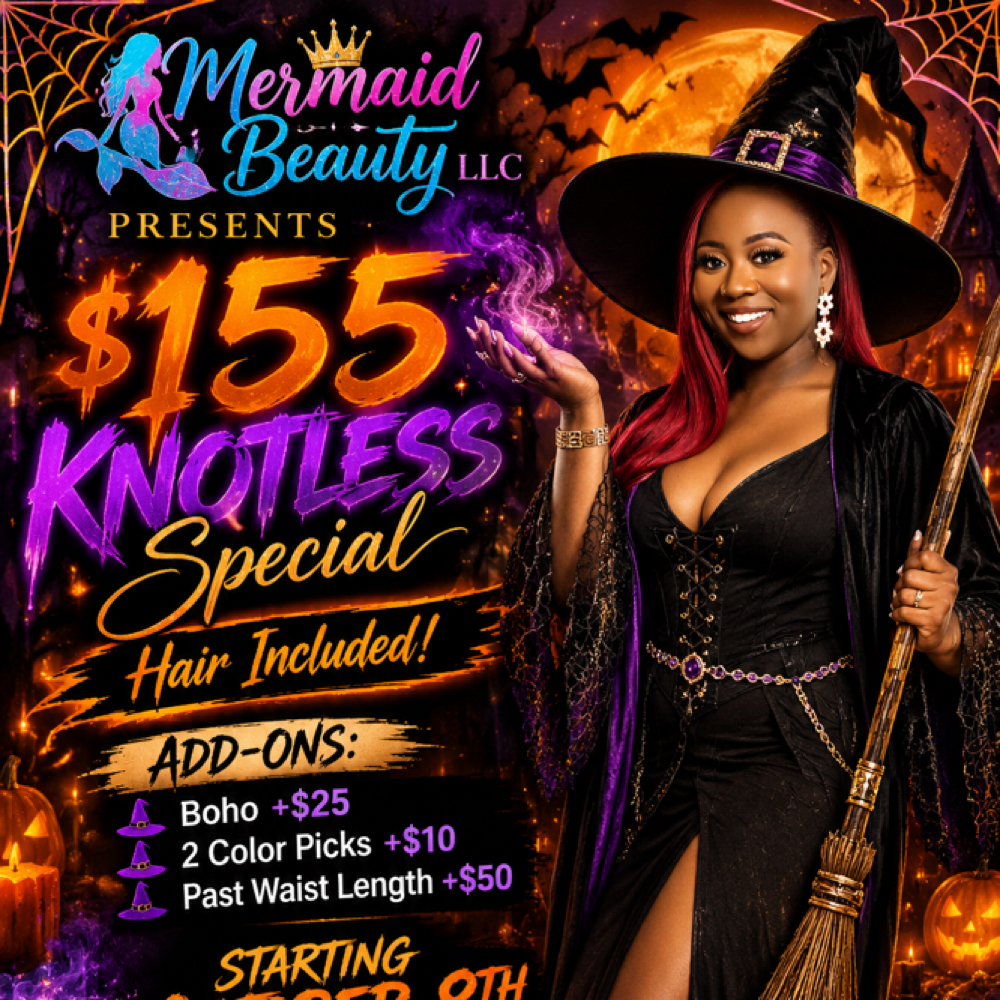 $155 Knotless Special at Mermaid Beauty LLC in Lincoln, AL