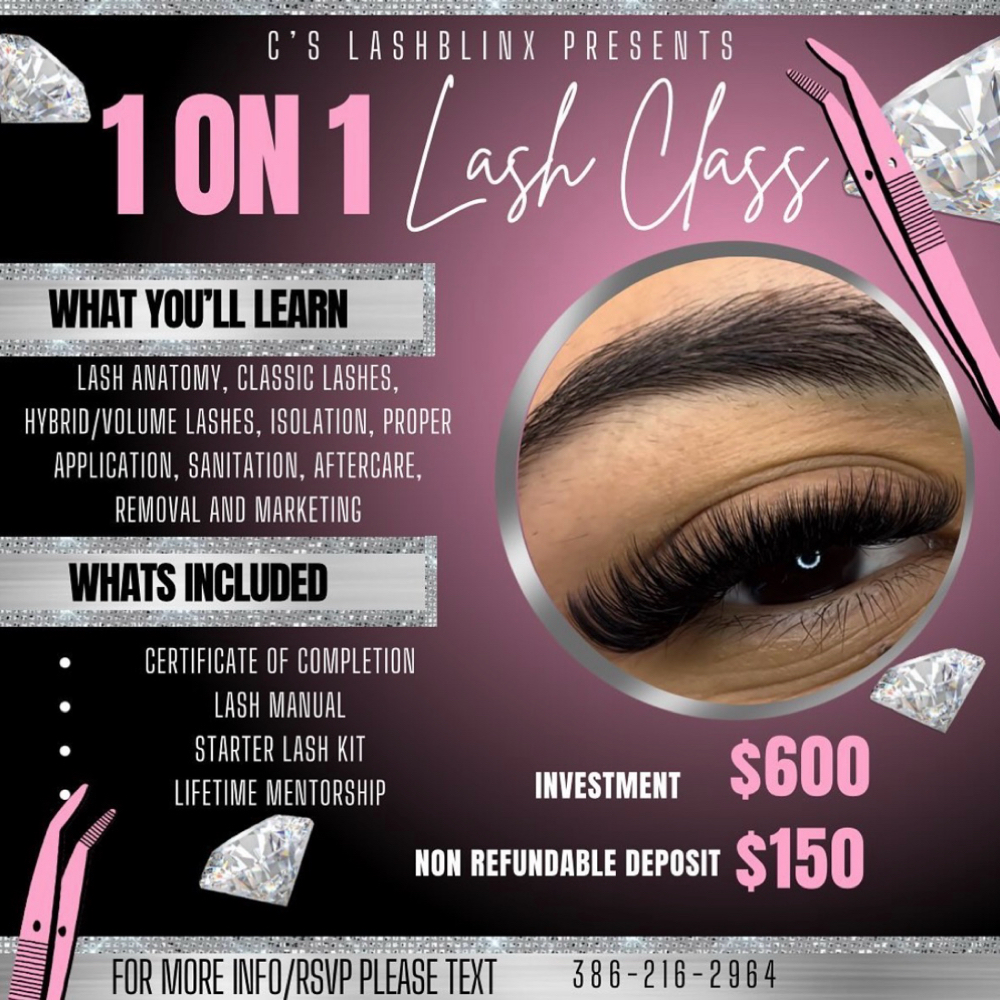 2-Day Lash Class at C's Lashblinx in Deltona, FL