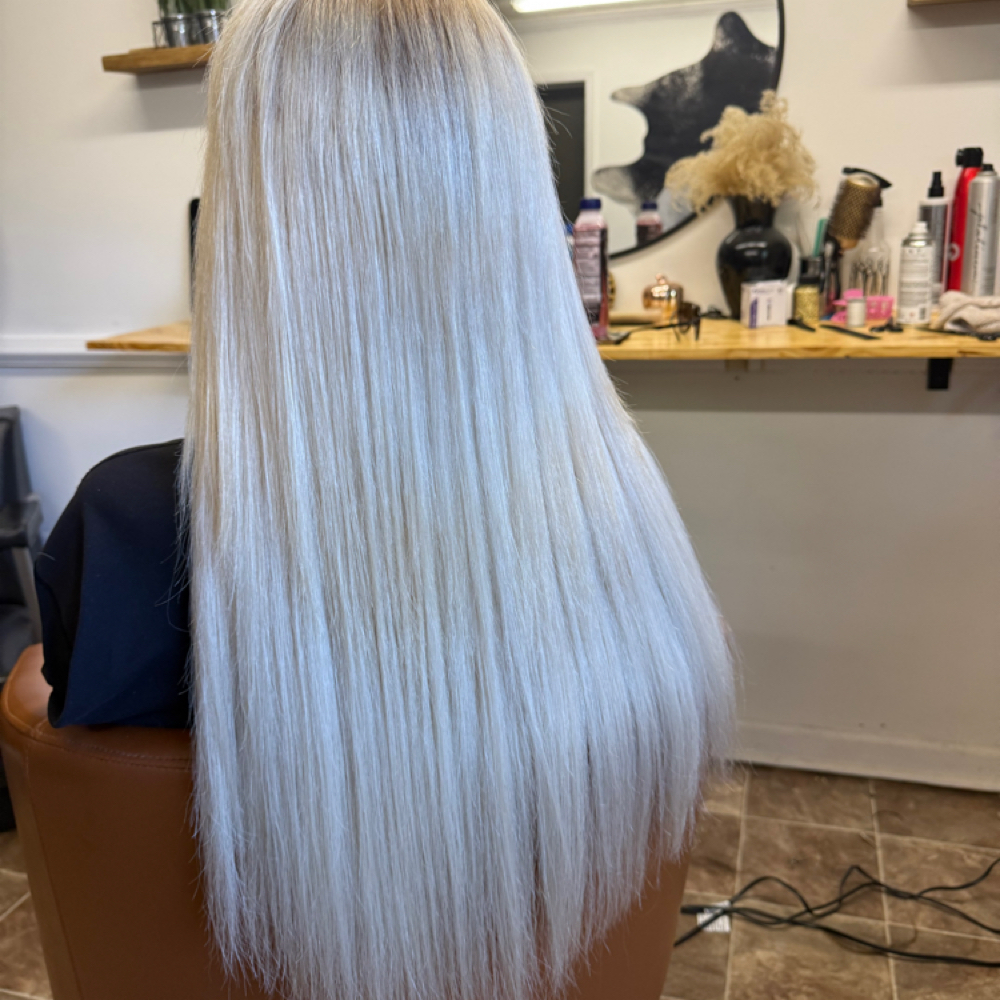 Full Blonding + Cut at painted.by.kam in Rome, GA