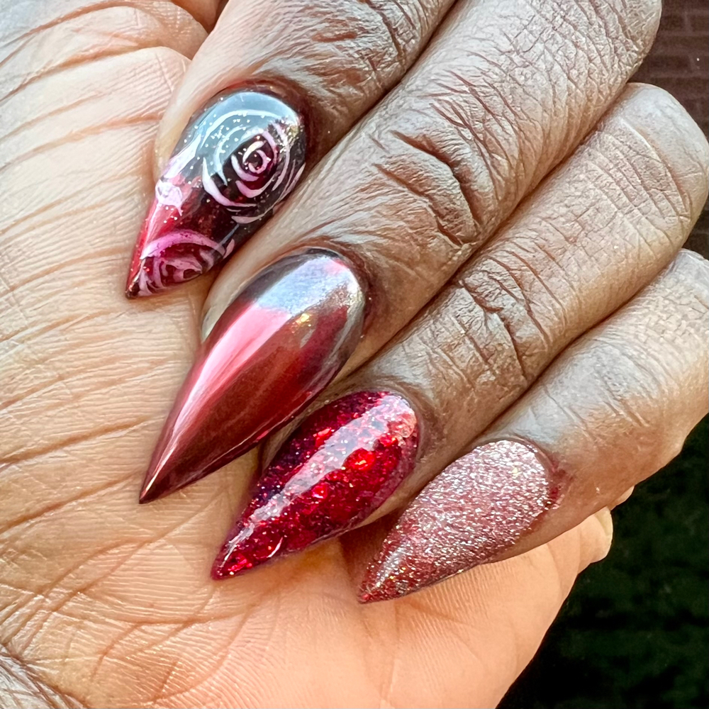 Acrylic Nail M Stiletto Full Set