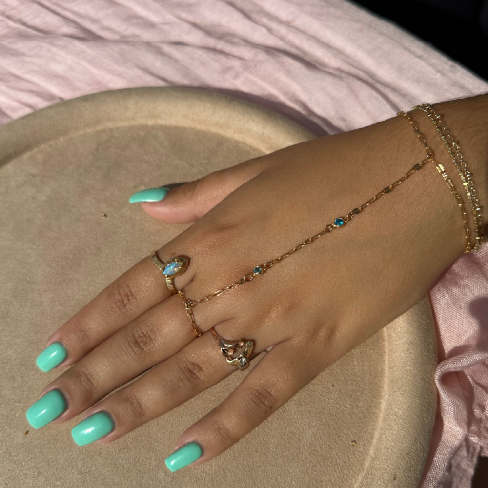 Gold Filled Hand Chain at Western Rose Salon in Dublin, PA