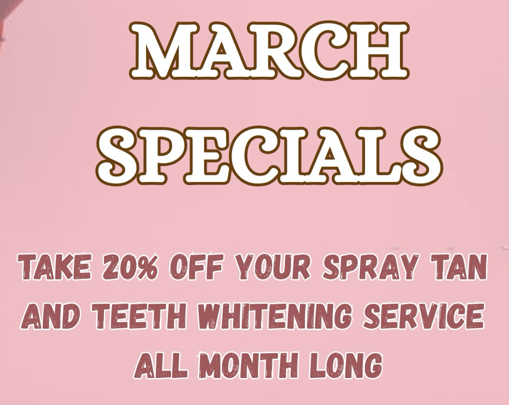 Spray Tan March Special 20% Off